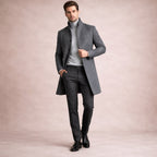Cooper | Men's Wool Blend Single Breasted Trench Coat, Tailored Autumn Coat | The Dress Cellar