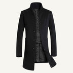Cooper | Men's Wool Blend Single Breasted Trench Coat, Tailored Autumn Coat | The Dress Cellar