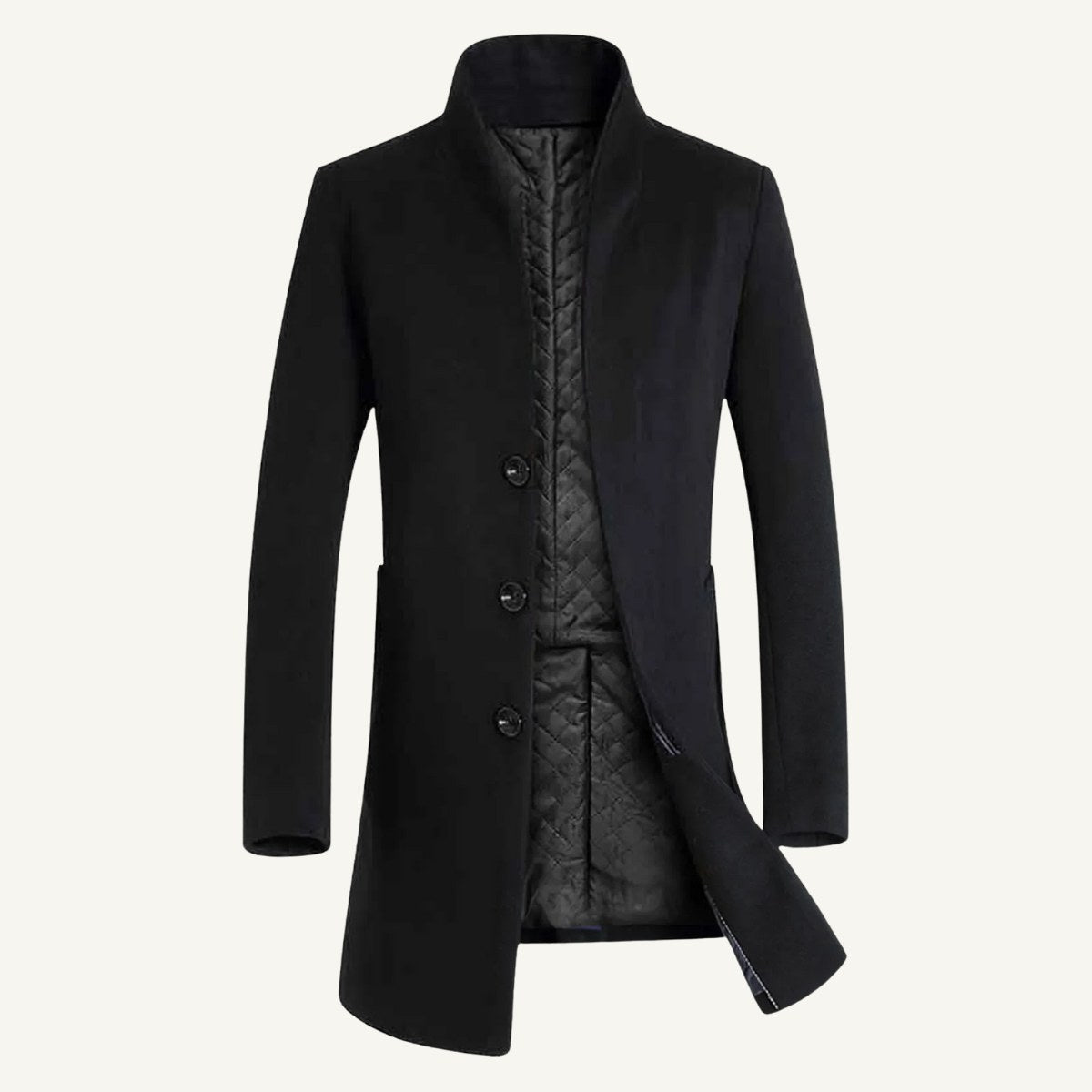 Cooper | Men's Wool Blend Single Breasted Trench Coat, Tailored Autumn Coat | The Dress Cellar