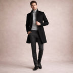 Cooper | Men's Wool Blend Single Breasted Trench Coat, Tailored Autumn Coat | The Dress Cellar