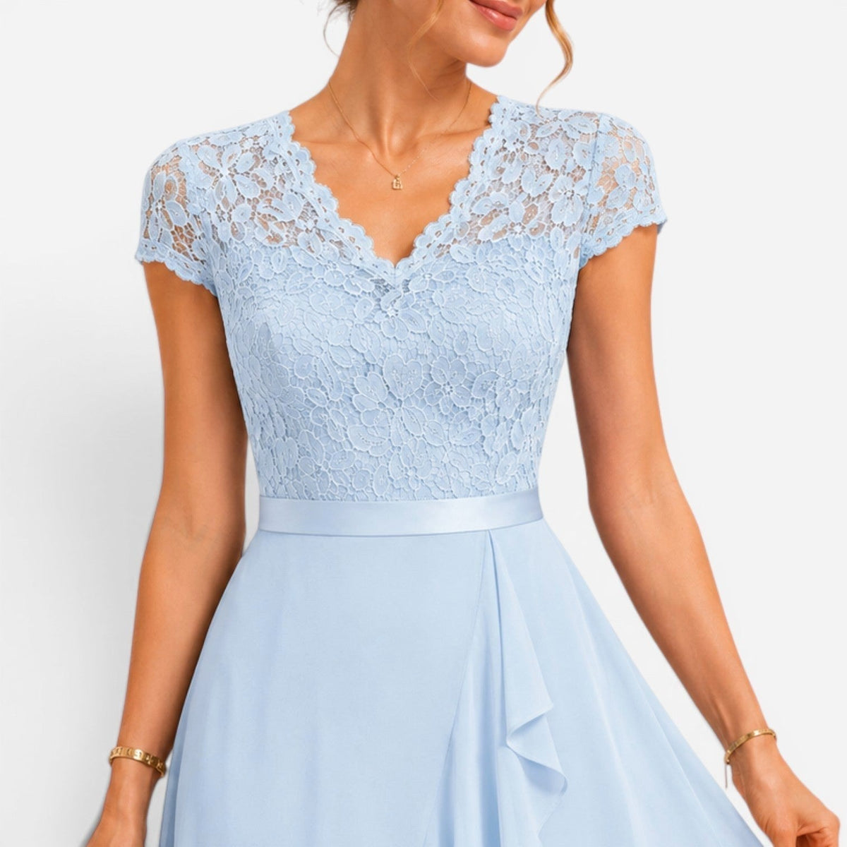 Summer | Women's Lace Midi Dress, Burgundy V-Neck Occasion Dress | The Dress Cellar