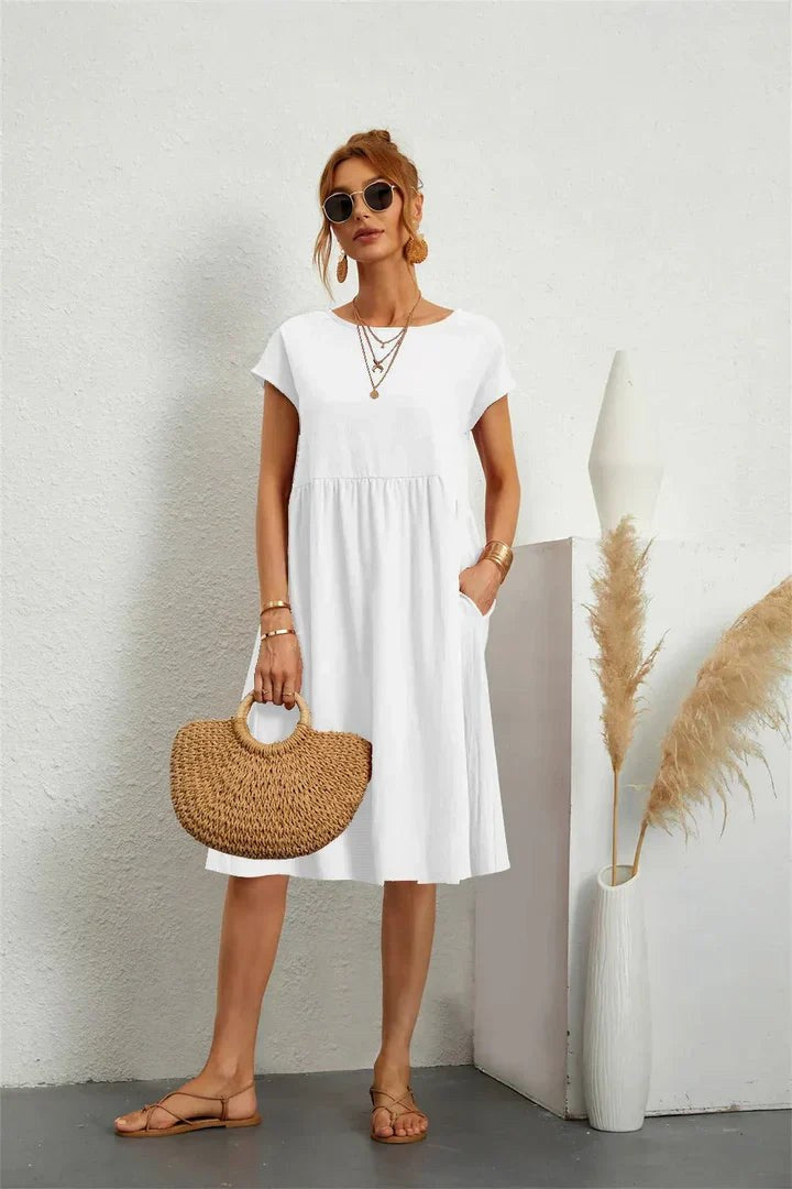 Courtney | Women's Casual Pocket Midi Dress - image 12