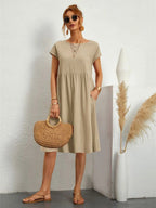 Courtney | Women's Casual Pocket Midi Dress - image 9