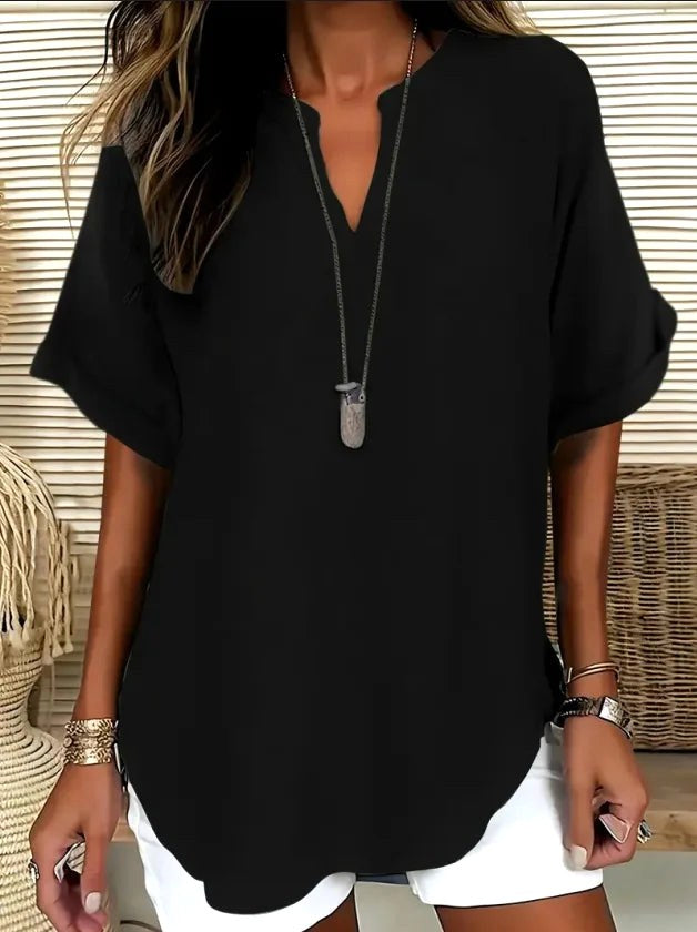 Cynthia | Women's V-Neck Tunic Blouse - image 4