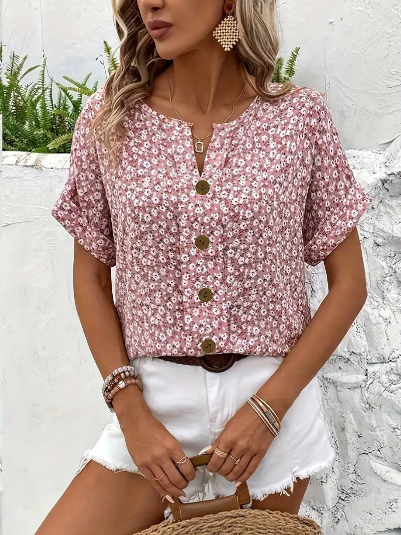 Daisy | Women's Floral Print Blouse - image 5