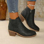 Dakota | Women's Comfortable Ankle Boots - Blue