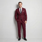 Damian | Men's Structured Wool-Blend Suit – Elegant Two-Piece Set | The Dress Cellar