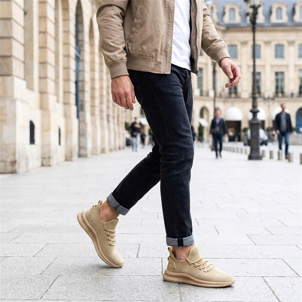 David | Lightweight Men's Sneakers with Mesh Structure – Sporty Everyday Trainers | The Dress Cellar