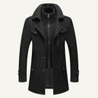 Dean | Men's Wool Blend Winter Coat, Structured Trench-Inspired Coat | The Dress Cellar