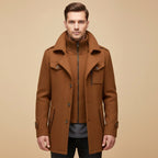 Dean | Men's Wool Blend Winter Coat, Structured Trench-Inspired Coat | The Dress Cellar