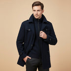 Dean | Men's Wool Blend Winter Coat, Structured Trench-Inspired Coat | The Dress Cellar