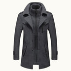 Dean | Men's Wool Blend Winter Coat, Structured Trench-Inspired Coat | The Dress Cellar