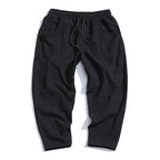 Declan | Men's Cropped Trousers with Drawstring Waist, Relaxed-Fit Casual Trousers | The Dress Cellar
