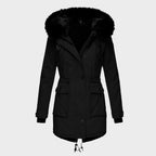 Delaney | Women's Hooded Parka Coat, Full-Length Winter Coat | The Dress Cellar | Black