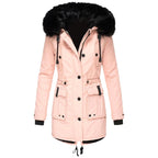 Delaney | Women's Hooded Parka Coat, Full-Length Winter Coat | The Dress Cellar | Pink