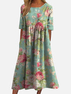 Delilah | Women's Flowing Midi Dress - Mint Green