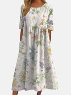 Delilah | Women's Flowing Midi Dress - White
