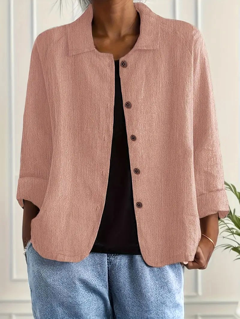 Denise | Women's Classic Light Long Sleeve Top - Pink