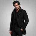 Derek | Women's Tailored Warm Coat, Structured Autumn Coat | The Dress Cellar | Khaki