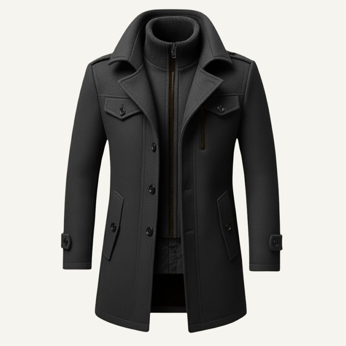 Derek | Women's Tailored Warm Coat, Structured Autumn Coat | The Dress Cellar