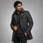 Derek | Women's Tailored Warm Coat, Structured Autumn Coat | The Dress Cellar