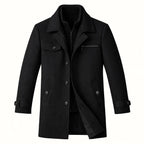 Devin | Men's Wool Blend Jacket, Tailored Smart Jacket | The Dress Cellar | Black