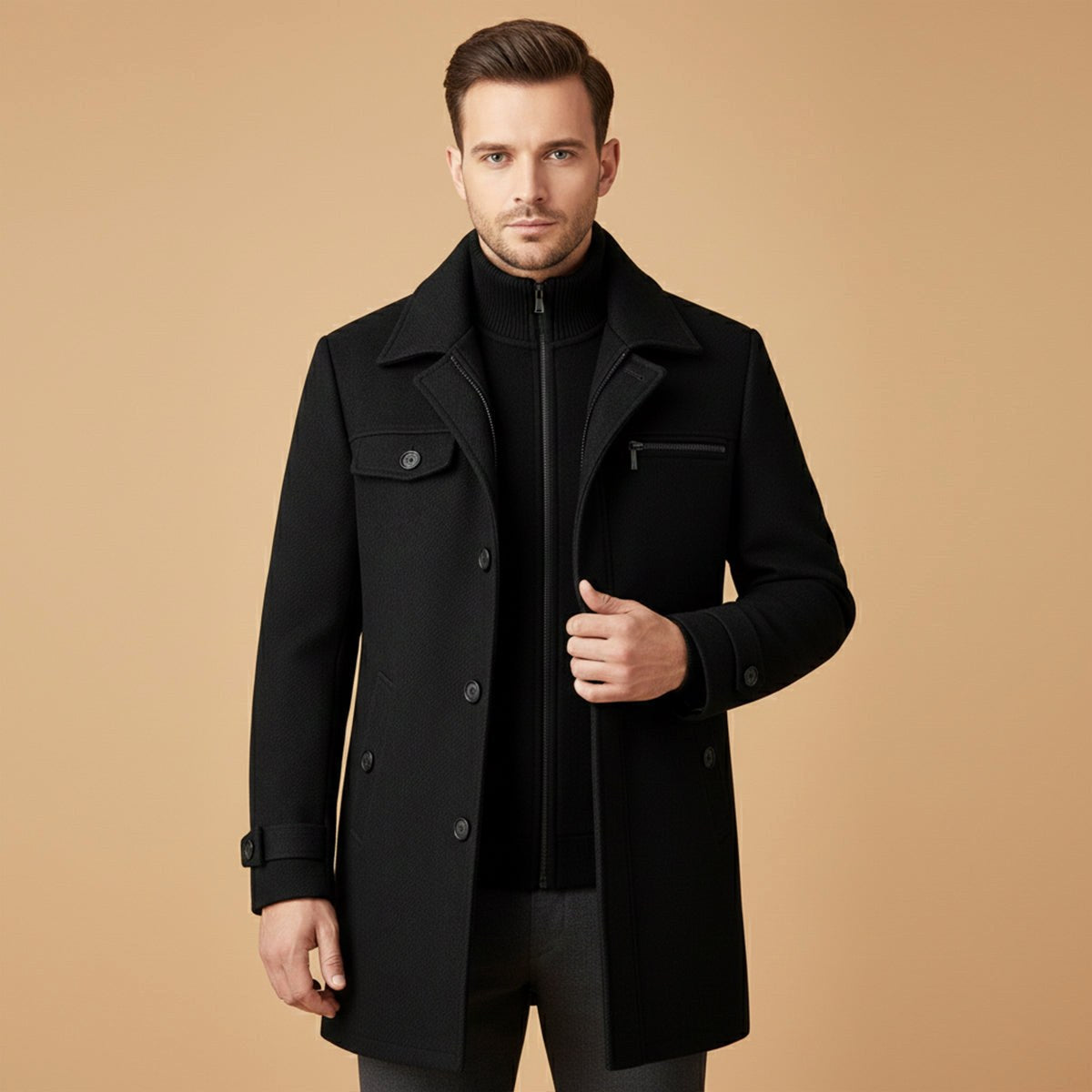 Devin | Men's Wool Blend Jacket, Tailored Smart Jacket | The Dress Cellar | Gray