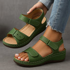 Diana | Women's Orthopedic Wedge Sandals - Green