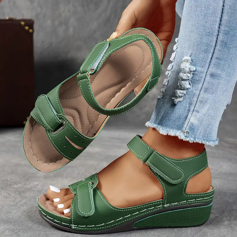 Diana | Women's Orthopedic Wedge Sandals - Red