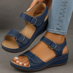 Diana | Women's Orthopedic Wedge Sandals - Brown