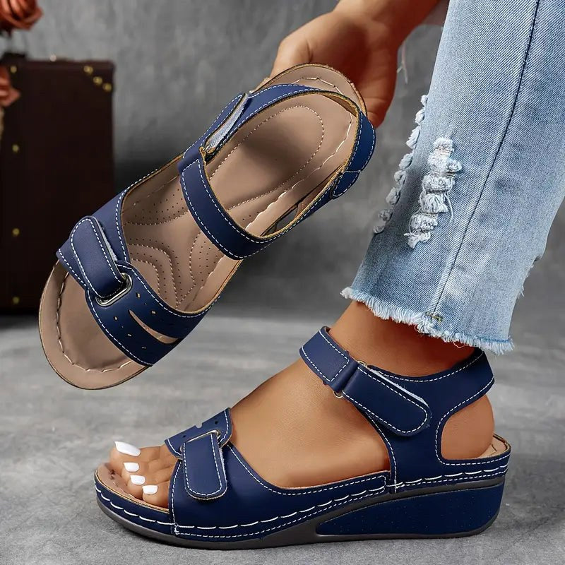 Diana | Women's Orthopedic Wedge Sandals - Khaki