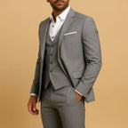 Dominic | Men's Slim-Fit Suit with Vest, Three-Piece Suit for Weddings | The Dress Cellar