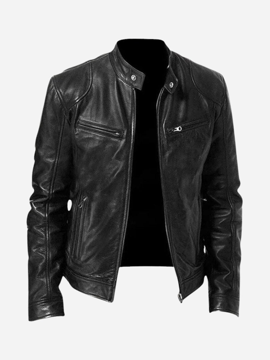 Douglas | Men's Premium Leather Jacket, Classic Tailored Jacket | The Dress Cellar