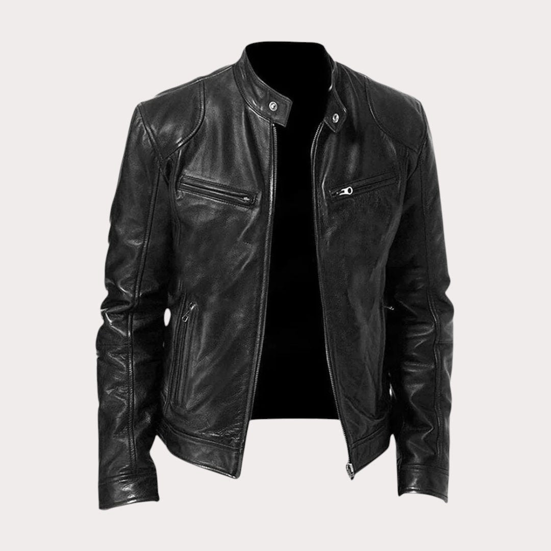 Douglas | Men's Premium Leather Jacket, Classic Tailored Jacket | The Dress Cellar