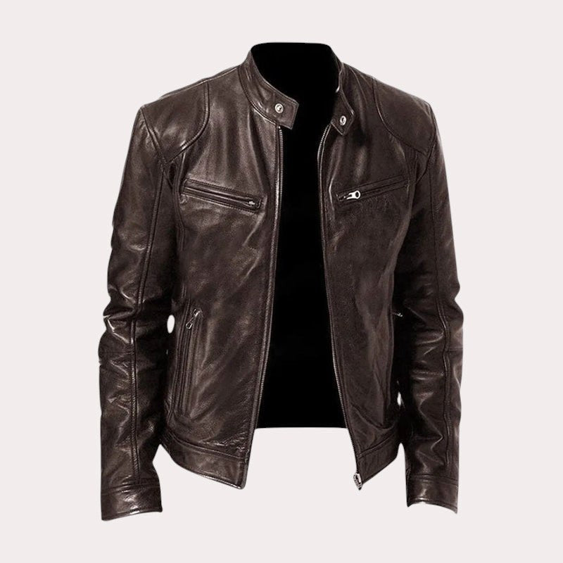 Douglas | Men's Premium Leather Jacket, Classic Tailored Jacket | The Dress Cellar