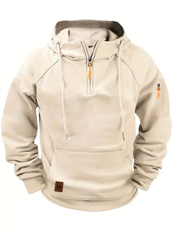 Dylan | Men's Half-Zip Hooded Pullover, Kangaroo Pocket Hoodie | The Dress Cellar
