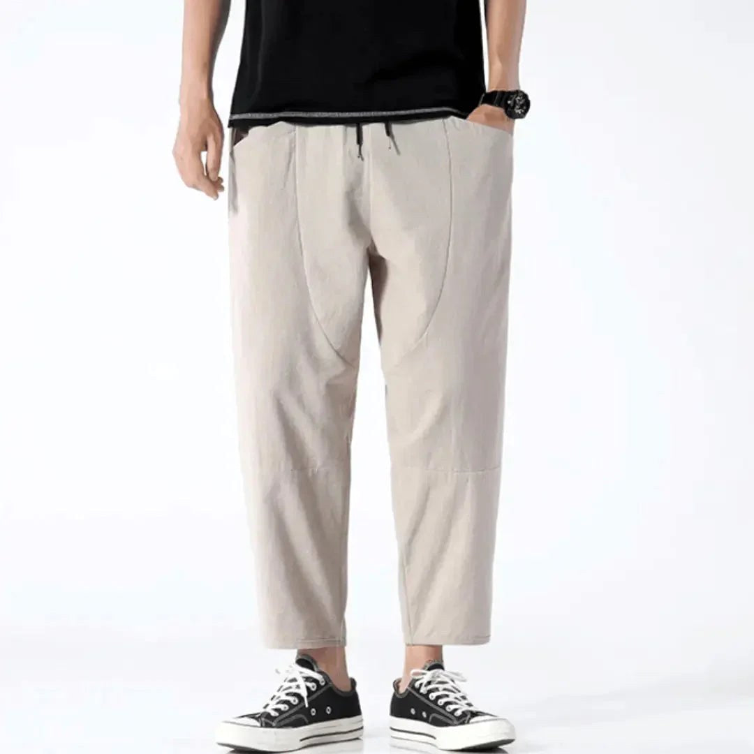 Edward | Men's Tapered Drawstring Pants, Relaxed Fit Pants | The Dress Cellar