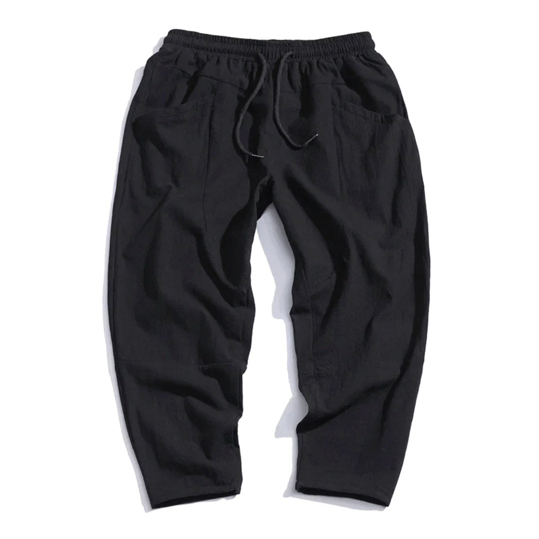 Edward | Men's Tapered Drawstring Pants, Relaxed Fit Pants | The Dress Cellar