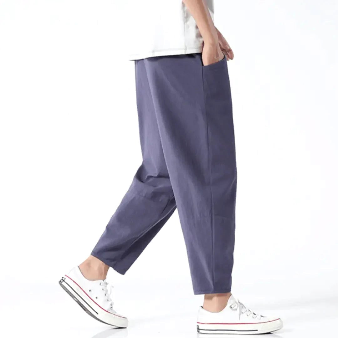 Edward | Men's Tapered Drawstring Pants, Relaxed Fit Pants | The Dress Cellar