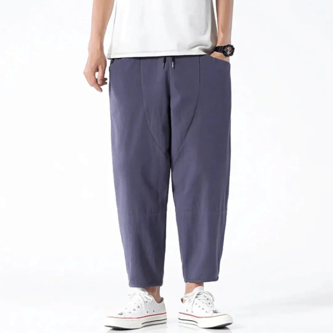 Edward | Men's Tapered Drawstring Pants, Relaxed Fit Pants | The Dress Cellar