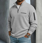 Lawrence | Men's Long Sleeve Waffle Knit Sweater, Relaxed Fit Everyday Sweater | The Dress Cellar