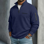 Lawrence | Men's Long Sleeve Waffle Knit Sweater, Relaxed Fit Everyday Sweater | The Dress Cellar