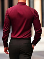 Edward | Men's Long-Sleeved Breathable Shirt, Slim-Fit Smart Shirt | The Dress Cellar