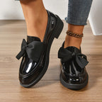 Kayla | Women's Slip-On Shoes with Round Toe and Knot Detail, Platform Slip-On Shoes | The Dress Cellar