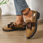 Kayla | Women's Slip-On Shoes with Round Toe and Knot Detail, Platform Slip-On Shoes | The Dress Cellar