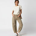 Elina | Women's Baggy High-Rise Jeans - Beige