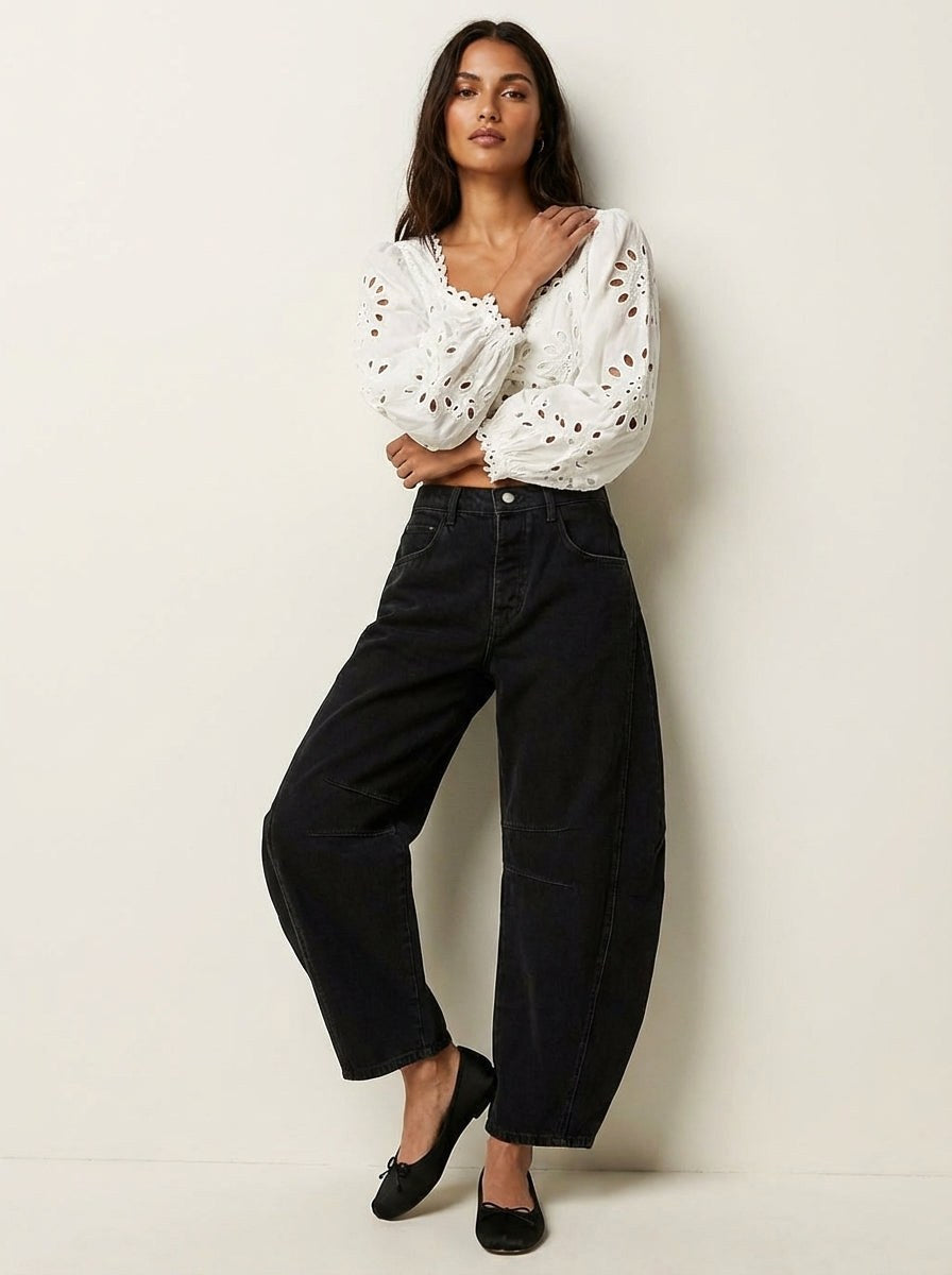 Elina | Women's Baggy High-Rise Jeans - image 13