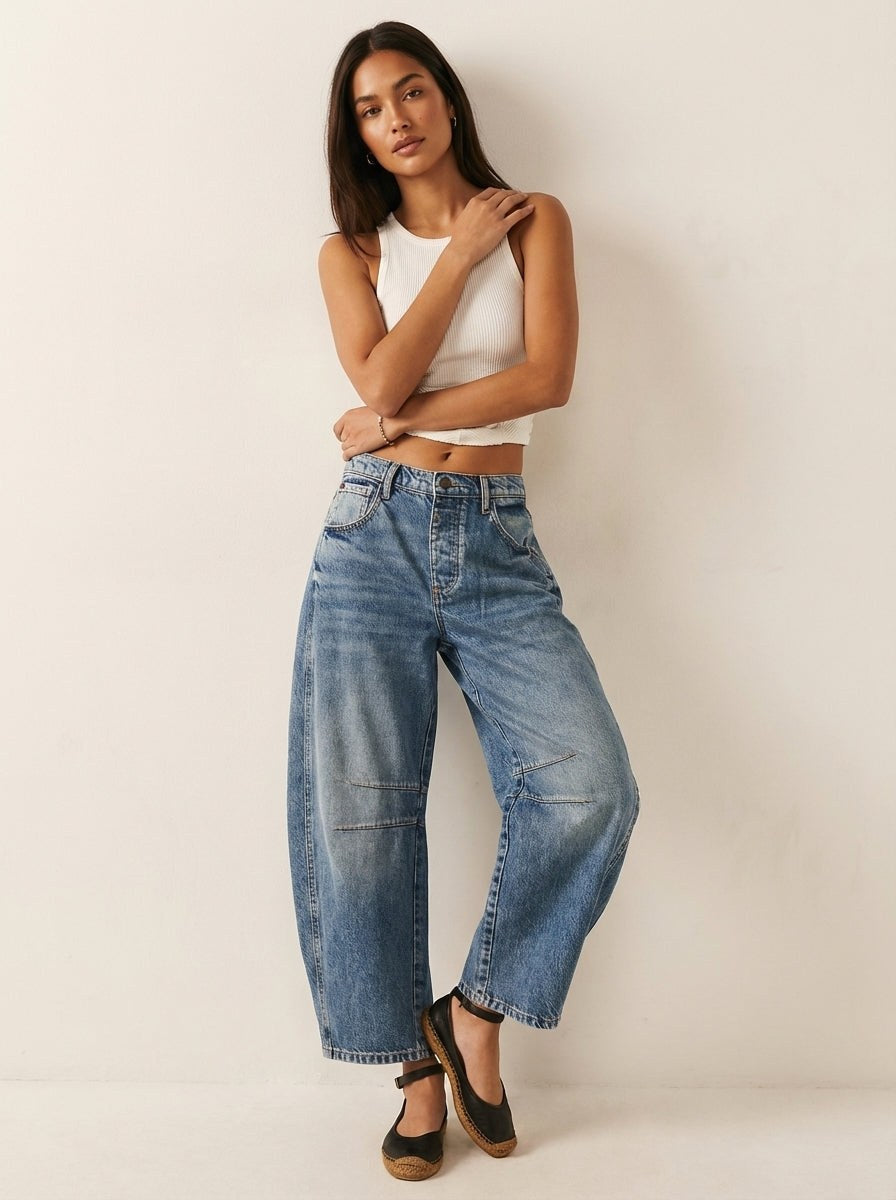 Elina | Women's Baggy High-Rise Jeans - image 15