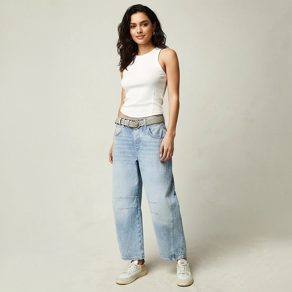 Elina | Women's Baggy High-Rise Jeans - image 16