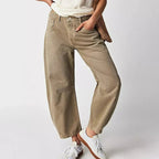 Elina | Women's Baggy High-Rise Jeans - Zwart